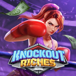Knockout Riches – boxeuse en rouge avec billets volants
